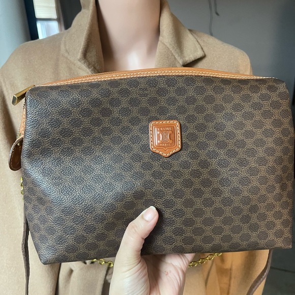 Authentic vintage CELINE LEATGER CLUTCH crossbody BAG MC98/1 (A2041) - Picture 3 of 14